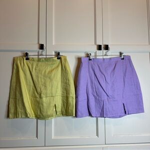 Verge Girl Mini Linen Skirts NWT